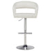 Travia ivory faux leather upholstered adjustable bar stool by CoasterEveryday
