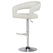 Travia ivory faux leather upholstered adjustable bar stool by CoasterEveryday