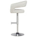 Travia ivory faux leather upholstered adjustable bar stool by CoasterEveryday