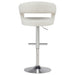 Travia ivory faux leather upholstered adjustable bar stool by CoasterEveryday