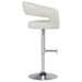 Travia ivory faux leather upholstered adjustable bar stool by CoasterEveryday