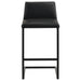 Vardon genuine leather black bar stool set of 2 by CoasterEveryday