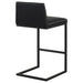 Vardon black genuine leather bar stool set of 2 by CoasterEveryday