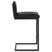 Vardon black genuine leather bar stools by CoasterEveryday, set of 2 with upholstered seats and backrests