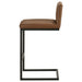 Vardon Genuine Leather Bar Stool set of 2 in dark brown by CoasterEveryday