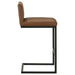Vardon Genuine Leather dark brown bar stool set of 2 by CoasterEveryday