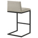 CoasterEveryday Vardon tan genuine leather bar stools, set of 2, with padded seats and metal bases