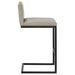 CoasterEveryday Vardon tan genuine leather bar stools, set of 2, with padded seats and backrests