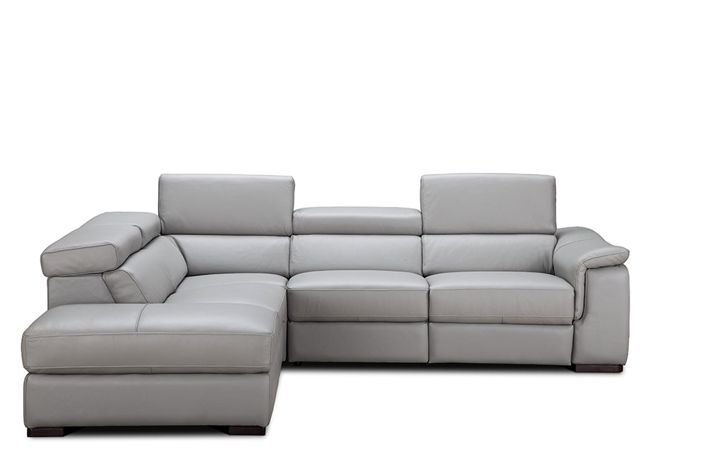 J & M Furniture Perla Premium Leather Sectional in Left Hand Facing Chaise