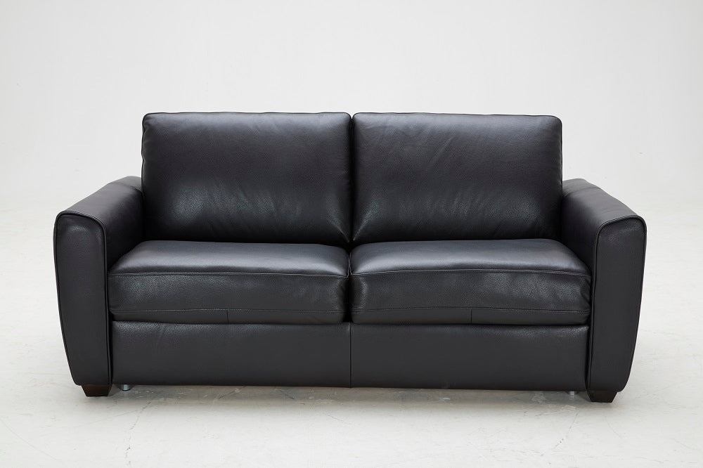 Ventura Premium Sofa Bed in Black Italian Leather.