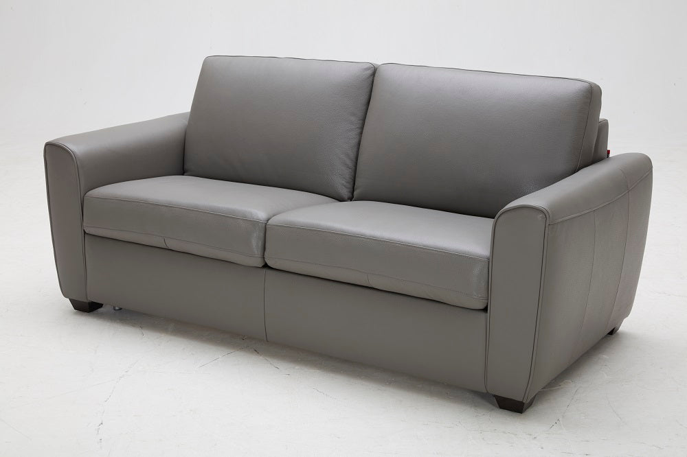 J & M Furniture Jasper Sofa Bed in Grey Leather