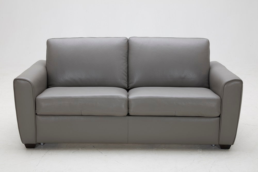 J & M Furniture Jasper Sofa Bed in Grey Leather