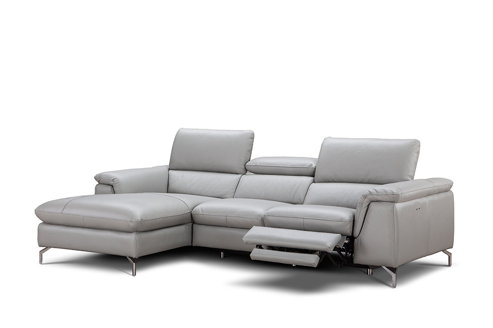 J & M Furniture Serena Premium Leather Sectional in Left Hand Facing Chaise