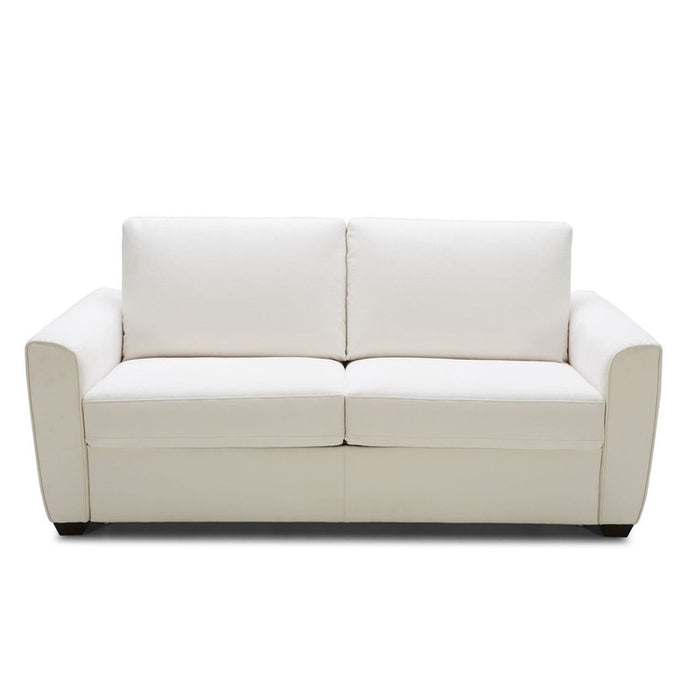J & M Furniture Alpine Sofa Bed in White Fabric