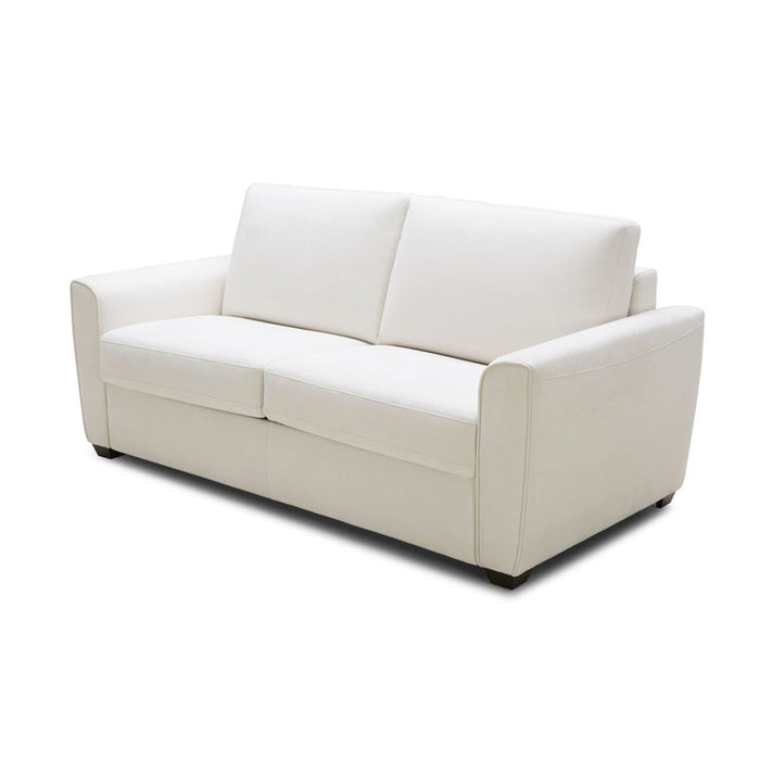 J & M Furniture Alpine Sofa Bed in White Fabric