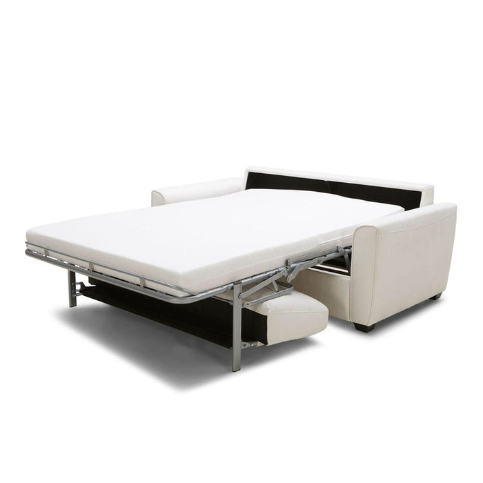 J & M Furniture Alpine Sofa Bed in White Fabric