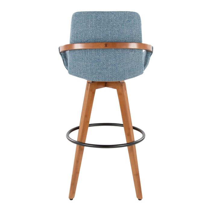 Cosmo - Fixed-Height Barstool - Walnut Bamboo Base