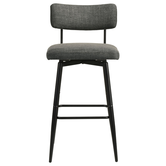 Levine Fabric Upholstered Swivel Bar Chair Grey (Set of 2)