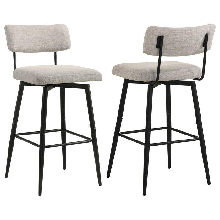 Levine Fabric Upholstered Swivel Bar Chair Shell (Set of 2)