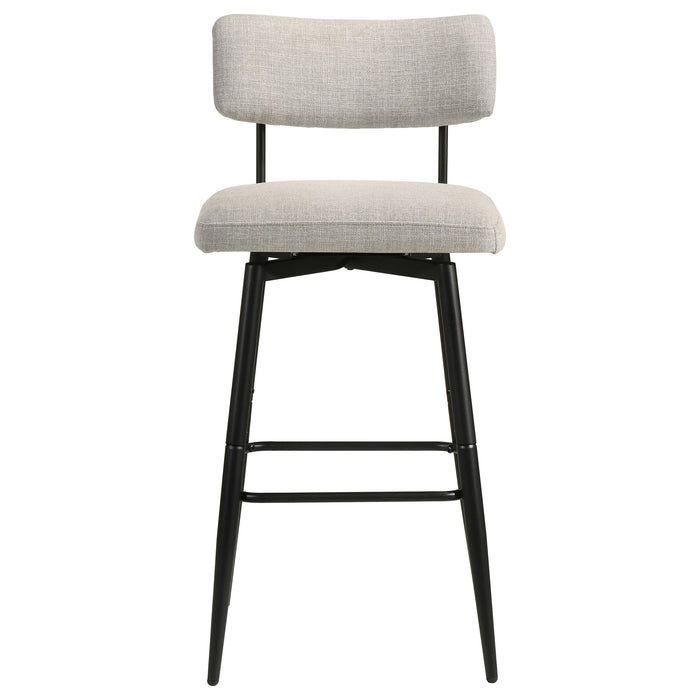 Levine Fabric Upholstered Swivel Bar Chair Shell (Set of 2)
