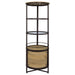 Ritter round LED bar wine storage cabinet in rustic oak by CoasterEveryday