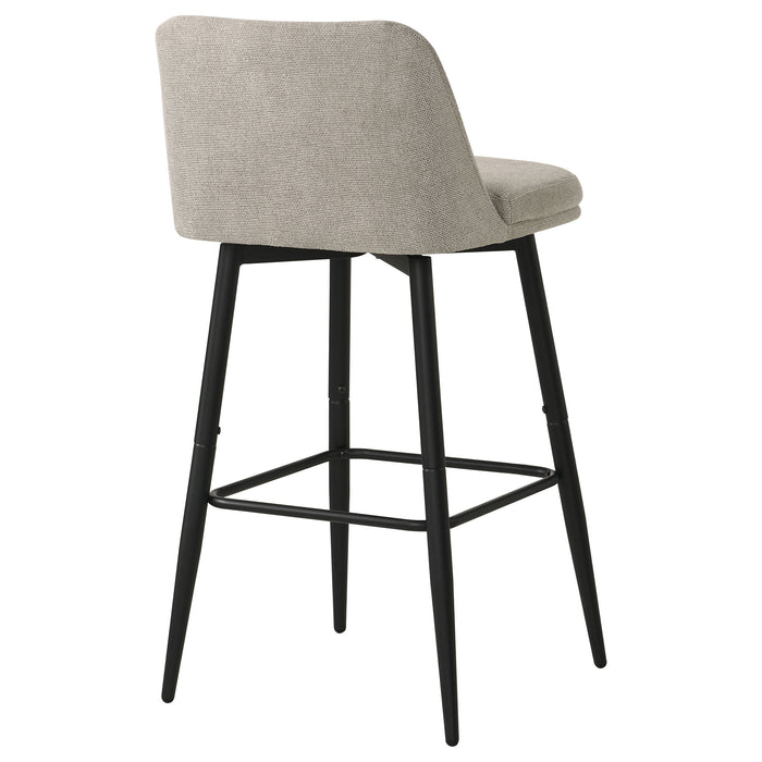 Mellor Fabric Upholstered Swivel Bar Chair Slate Brown (Set of 2)