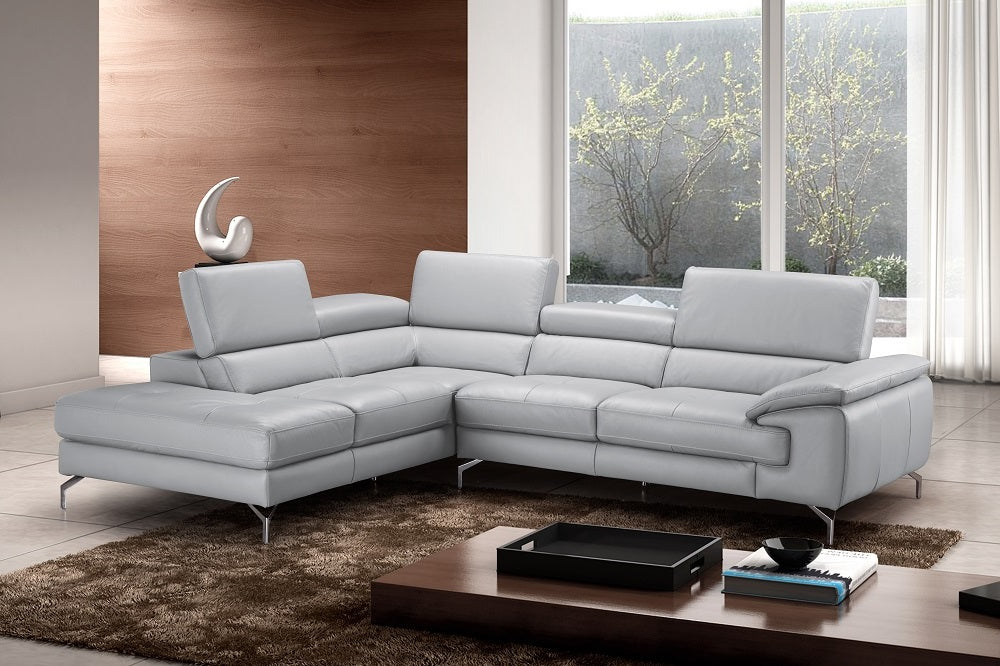 J & M Furniture Olivia Premium Leather Sectional In Left Facing Chaise
