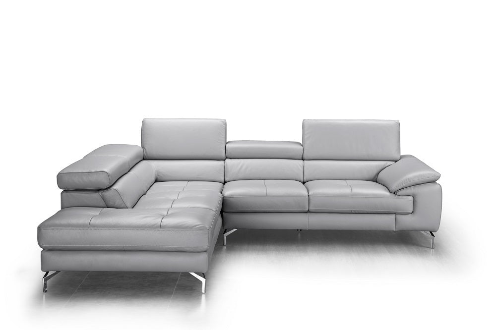 J & M Furniture Olivia Premium Leather Sectional In Left Facing Chaise