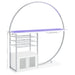 CoasterEveryday Risley 2-door circular LED wine cabinet in white high gloss finish