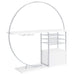 CoasterEveryday Risley 2-door circular LED wine cabinet in white high gloss finish