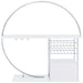 Risley 2-door circular LED wine cabinet in white high gloss by CoasterEveryday