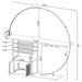Risley 2-door circular LED wine cabinet in white high gloss by CoasterEveryday