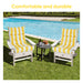 Giga 2-piece high back patio chair cushions set with tufted back and seat cushions for Adirondack and rocking chairs.