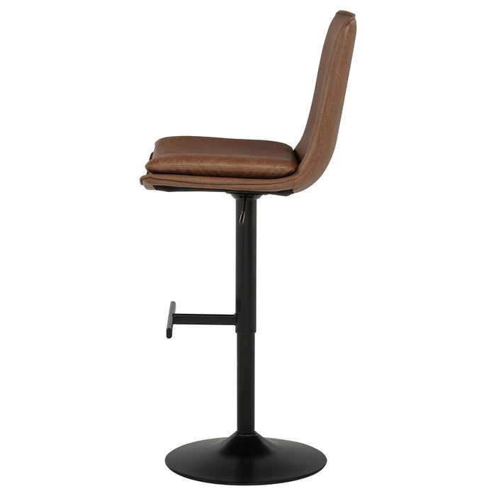 Eldridge Faux Leather Upholstered Adjustable Bar Stool Coffee