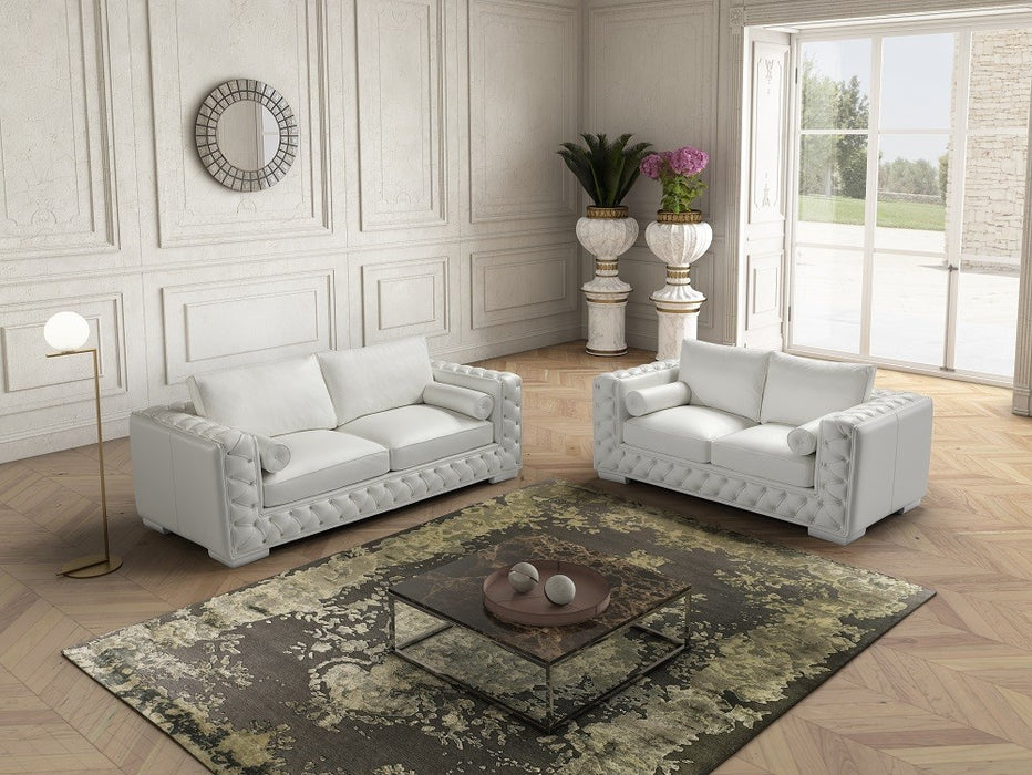 J & M Furniture The Vanity 530 Love Seat in White