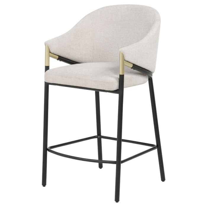 Chadwick Fabric Upholstered Counter Height Chair Beige (Set of 2)