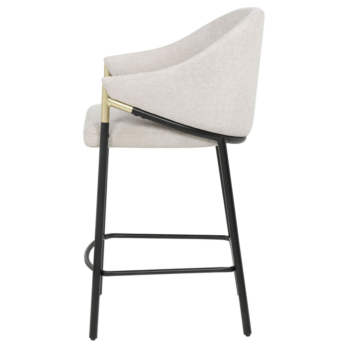 Chadwick Fabric Upholstered Counter Height Chair Beige (Set of 2)