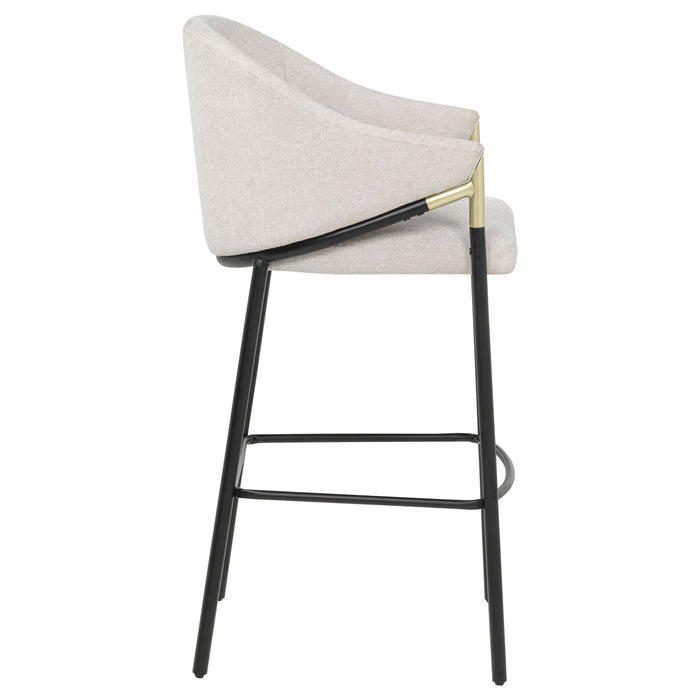 Chadwick Fabric Upholstered Bar Chair Beige (Set of 2)