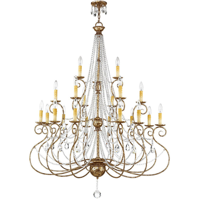 54" Multi Light Dimmable Chandelier With Shades - Bronze