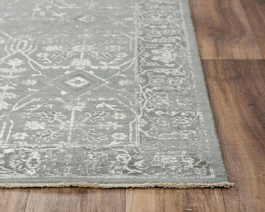 10' X 13' New Zealand Lambs Wool Oriental Hand Carved Handmade Area Rug (747275) - Gray / Ivory