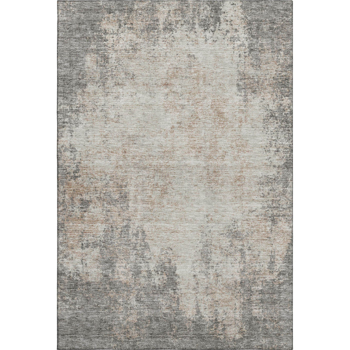 10' X 14' Abstract Washable Area Rug With UV Protection (674892) - Taupe / Ivory