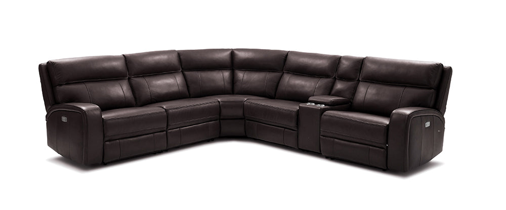 J & M Furniture Cozy Motion Sectional In Chocolate