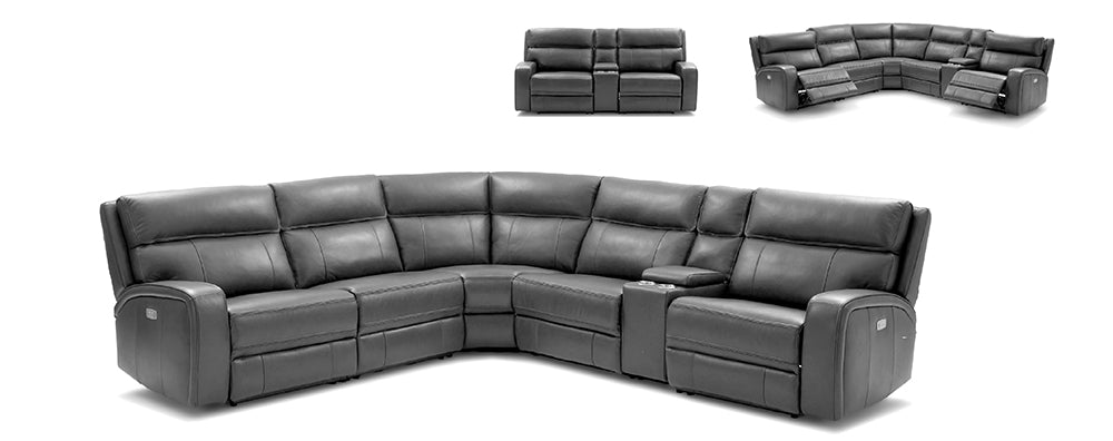 J & M Furniture Cozy Motion Sectional In Grey