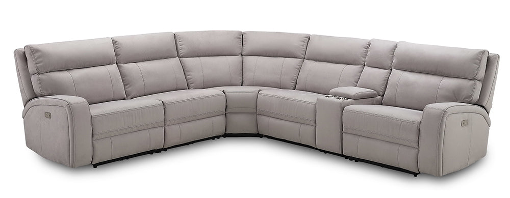J & M Furniture Cozy Motion Sectional In Moonshine