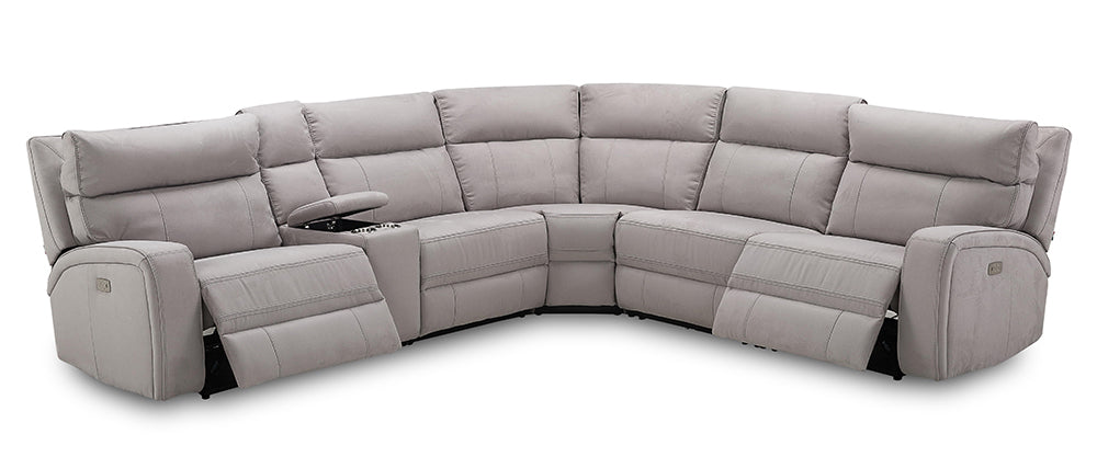 J & M Furniture Cozy Motion Sectional In Moonshine