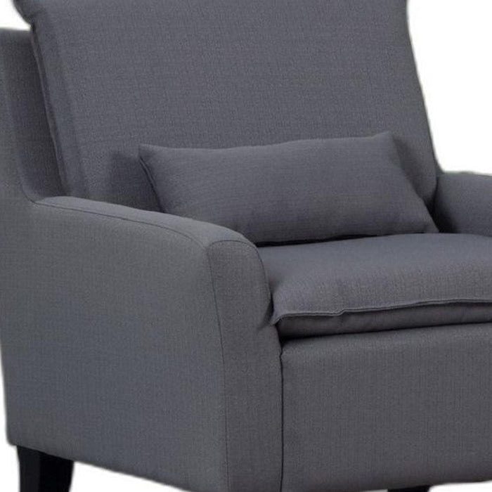 32" Fabric Arm Chair - Gray And Black