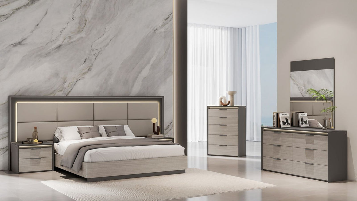 J & M Furniture Muse Mirror  - Grey
