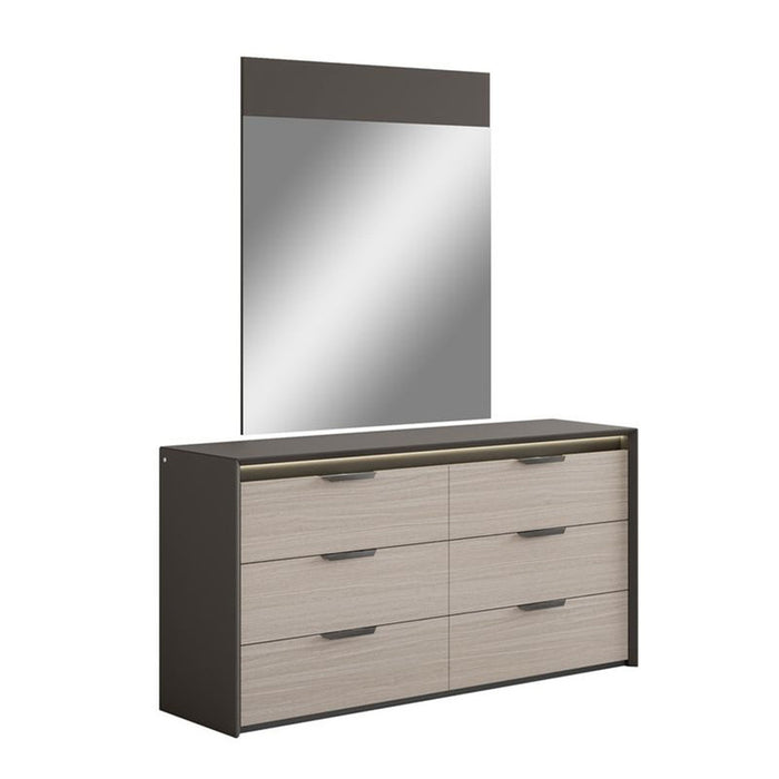 J & M Furniture Muse Mirror  - Grey