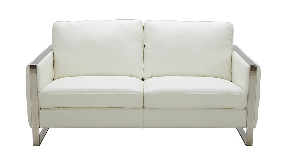 J & M Furniture Constantin Love Seat in White