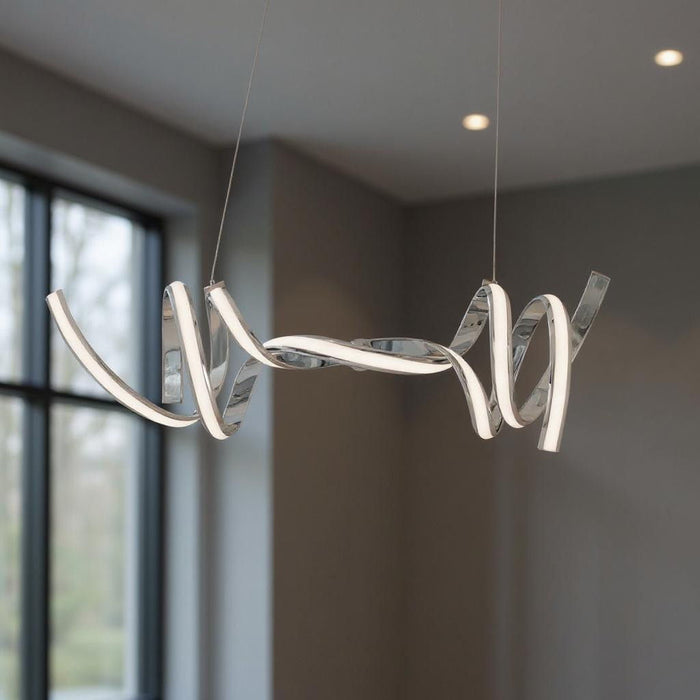 Two Light LED Dimmable Smart Enabled Chandelier - Silver